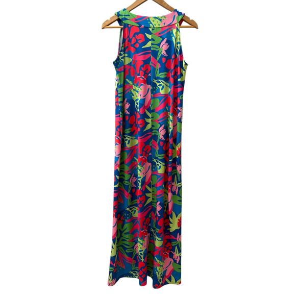 Katherine Way Charleston Maxi Dress Packable Multicolored Size Small - Picture 11 of 13